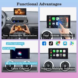 AUTOTOP Wireless CarPlay Android Automatic Converter Box For Audi A3 MIB/MIB2 2012-2018, Adapter Box, MirrorLink RearCamera WIFI