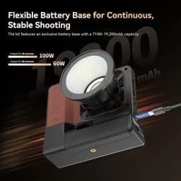 COLBOR W100R Kit 100W 2700-6500K RGBWW Led Video Light with Battery Built-in NFC for Camera Studio Photography Fill Lamp