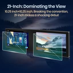 Junsun 21'' Dual Screen Car Radio Multimedia For BMW 5 Series F10 F11 2011-2016 Wireless CarPlay Andorid Auto Co-pilot Display