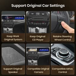 Junsun 21'' Dual Screen Car Radio Multimedia For BMW 5 Series F10 F11 2011-2016 Wireless CarPlay Andorid Auto Co-pilot Display