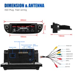 ESSGOO Android 15 4+64G Car Radio For Fiat 500 2007-2015 Wireless Carplay WIFI Navigation Multimedia Player 