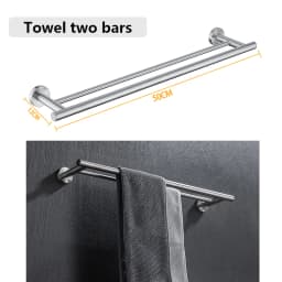 SUS 304 Stainless Steel Bathroom Accessories Wall Monted Toilet Showerroom Towel Rack Bathroom Set