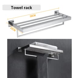 SUS 304 Stainless Steel Bathroom Accessories Wall Monted Toilet Showerroom Towel Rack Bathroom Set