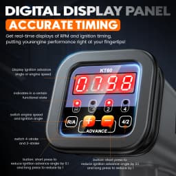 Engine Timing Light with Tachometer Timing Light Automotive 12V for 2&4 Stroke Petrol Engine for Car Motorcycle Marin KZYEE KT60
