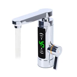Electric Kitchen Faucet, 3000W Instant Heating, 360° Rotatable Spout, Stainless Steel & ABS, Hot & Cold Water