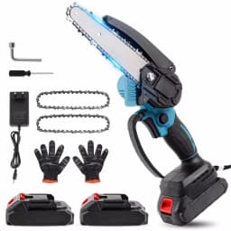 6 Inch Mini Chainsaw High-speed renewable Handheld Cordless Electric Chain Saw Garden Woodworking High Power oils battery