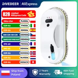 DIVEDEER Window cleaner for home use fully automatic single water spray window cleaner remote control window cleaner robot