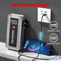 PGNOOGE 6000A Car Jump Starter, 26800mAh Car Battery Jump Starter, 12V Battery Booster Jump Starter, Portable Battery For Cars