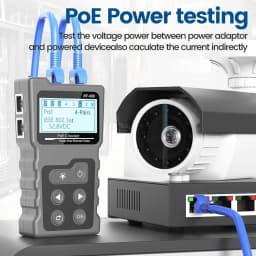 NOYAFA Network Cable Tester NF-488 Cable Tracker PoE Checker PoE Switch Online Test PoE Voltage Current Tester Loop-Back Test