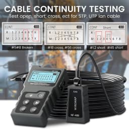 NOYAFA Network Cable Tester NF-488 Cable Tracker PoE Checker PoE Switch Online Test PoE Voltage Current Tester Loop-Back Test