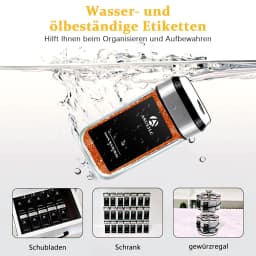 35pcs Spice Jars with 360° Rotating Lids, 120ml Glass Containers, 3 Adjustable Settings, Pantry Organizer for Herbs, Spices