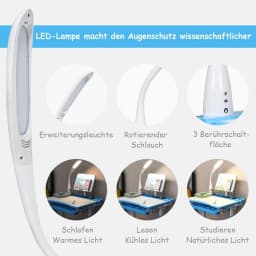 Children's Desk Height Adjustable, Student Desk with Lamp, Children's Furniture Tilt Adjustable, Choice of Colours (Light Blue)