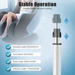 20 Inch Stroke Linear Actuator IP44 Waterproof Heavy Duty 12V Maximum Lift with Mounting Brackets for Electric Door Industrial