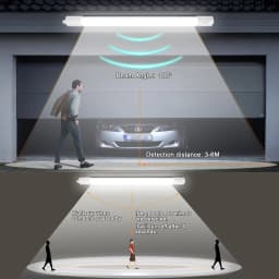2-Pack 120CM LED Motion Sensor Batten Light, 36W 4000LM IP65 Waterproof, 4000K Neutral White for Garage, Kitchen, Workshop