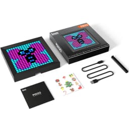 Divoom Pixoo Digital Photo Frame Alarm Clock with LED Pixel Art Display, Neon Light Decor, Smart Gift for New Year & Gamers