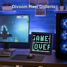Divoom Pixoo Digital Photo Frame Alarm Clock with LED Pixel Art Display, Neon Light Decor, Smart Gift for New Year & Gamers