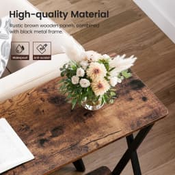 Console Table Sofa Tables Narrow Entryway Table with Shelf and Metal Frame Behind Couch Table for Hallway Foyer Bedroom