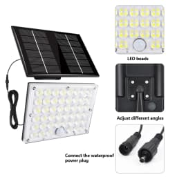 Solar LED Floodlight Outdoor Waterproof Spotlight Security Motion Sensor 3 Mode Wall Lighting Lamp for Garage Garden Buildings