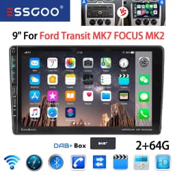 ESSGOO Android 13 9" Car Stereo Radio For Ford Transit MK7 FOCUS MK2 Carplay Android Auto 64G USB GPS Navigation WiFi BT FM RDS