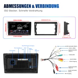 ESSGOO Android 13 9" Car Stereo Radio For Ford Transit MK7 FOCUS MK2 Carplay Android Auto 64G USB GPS Navigation WiFi BT FM RDS