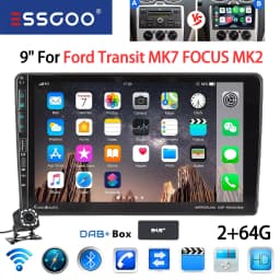 ESSGOO Android 13 9" Car Stereo Radio For Ford Transit MK7 FOCUS MK2 Carplay Android Auto 64G USB GPS Navigation WiFi BT FM RDS