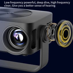 2025 New 1080P Mini Beamer Portable LED projector with Wi-Fi USB HDMI for Mobile Phone Laptop Home Theater Black