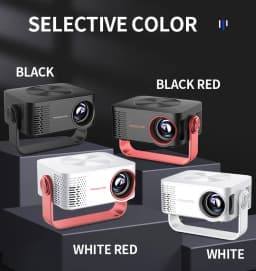 2025 New 1080P Mini Beamer Portable LED projector with Wi-Fi USB HDMI for Mobile Phone Laptop Home Theater Black