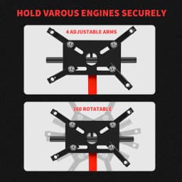 Engine Stand 450kg Rotating Engine Motor Stand with 360 Degree Adjustable Head Dolly Engine Flip Bracket for Vehicle Auto Repair