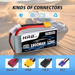1/2pcs HRB 3S 11.1V 1800mah Lipo Battery 120C 3S RC Lipo With XT60 Connector for RC Car UAU Airplane FPV Drones