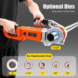 Pipe Threader 2300W Pure Copper Motor 6 Threading Dies Threading Tool Pipe Threading Machine Powerful for Pipe Processing Tasks