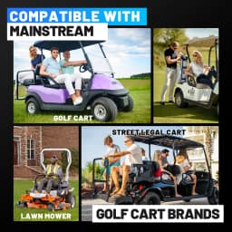 HRBEEnergy 48V 105AH Lithium Golf Cart Battery,6000+ Deep Cycle,with 20A Charger,Touch Monitor &Mobile APP,Max Output 10.24KW