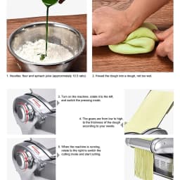 Pasta Maker Electric Noodle Press Machine Stainless Steel Dumplings Roller Noodles Cutter for Spaghetti Tagliatelle 6 Speed