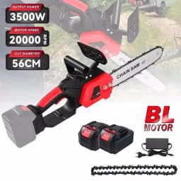 12 Inch Brushless Electric Chain Saw 3500W Portable Logging Chainsaw Rechargeable Cordless Pruning Tools For Makita Battery