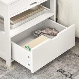 SoBuy FRG258-W side table bedside table bedside cabinet with 2 drawers and 2 shelves, BHT approx.: 45x55x38cm