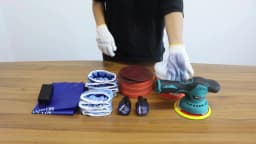 Dual Action Car Polisher Orbital Polishing Machine DA Buffer Sander & 6" Wax Pad, 6 Speed