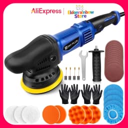 Dual Action Car Polisher Orbital Polishing Machine DA Buffer Sander & 6" Wax Pad, 6 Speed