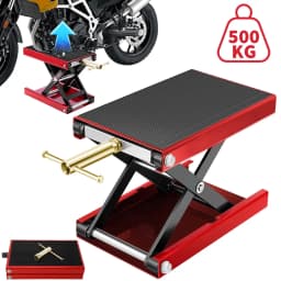 Motorcycle Lift Table 500kg Heavy Duty Hydraulic Lift Wide Deck Scissor Lift Jack Table Foot Stand Jack for Dirt Bike ATV Motor