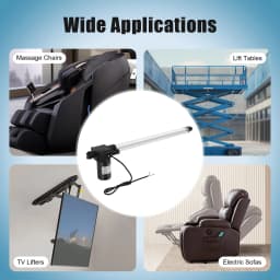 500mm Stroke Actuator, 12V Linear Actuator 6000N Force, Linear Motor for Recliner TV Table Lift Massage Bed Electric Sofa