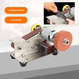 220V Mini Belt Sander Electric Handheld Polishing Grinding Machine for Sharpening EU Plug, Belt Sander, Electric Knife Sharpener