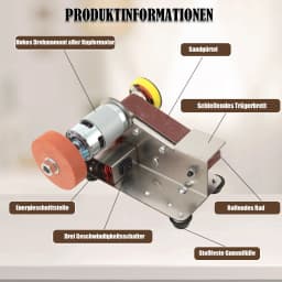 220V Mini Belt Sander Electric Handheld Polishing Grinding Machine for Sharpening EU Plug, Belt Sander, Electric Knife Sharpener