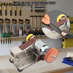 220V Mini Belt Sander Electric Handheld Polishing Grinding Machine for Sharpening EU Plug, Belt Sander, Electric Knife Sharpener