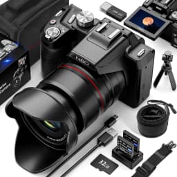NBD 5K Digital Cameras for Photography 16X Optical Zoom Camera with WiFi & App Control, Vlogging Camera with 180°Flipable Screen