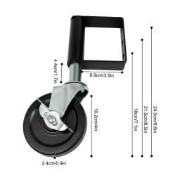 Spring-loaded Gate Rollers, Set of 2 with Wheels, 220lbs Load Capacity, Smooth Operation, Easy Installation for Yard Gates