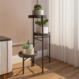 Foldable Corner Plant Stand Indoor Outdoor Tiered Plant Shelf Foldable Flower Holder Display Rack for Garden Patio Balcony