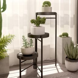 Foldable Corner Plant Stand Indoor Outdoor Tiered Plant Shelf Foldable Flower Holder Display Rack for Garden Patio Balcony