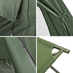 SoBuy OGS32-II camping tent single tent with lamp hook and shoe storage bags 3in1 tent 1 person practical green