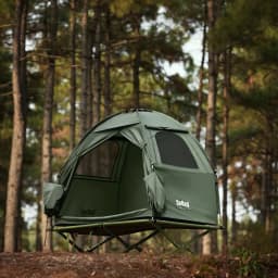 SoBuy OGS32-II camping tent single tent with lamp hook and shoe storage bags 3in1 tent 1 person practical green