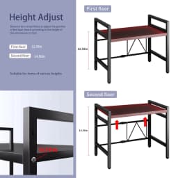Kitchen Storage Rack Microwave Shelf Condiment Organizer Shelf Tableware Storage Expandable 42-64cm Moisture And Rust
