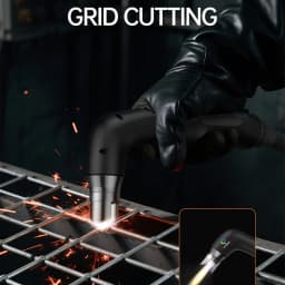 HITBOX HBC65 Plasma Cutter 65A Non-HF Pilot Arc Plasma Cutting Grid Cut CNC Function IGBT Technonlogy 2T/4T 50/60Hz Adjustable Post Time Cut 1-25mm Stainless Steel Carbon Steel