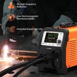 HITBOX HBC65 Plasma Cutter 65A Non-HF Pilot Arc Plasma Cutting Grid Cut CNC Function IGBT Technonlogy 2T/4T 50/60Hz Adjustable Post Time Cut 1-25mm Stainless Steel Carbon Steel